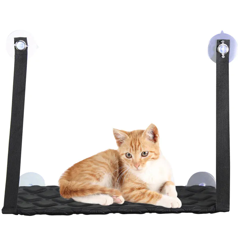 Window-Mounted Cat Hammock with Suction Cups (Single/Double)